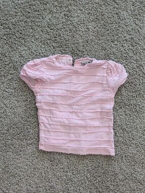 Bout'chou Toddler Girl Pink Ruffle T-shirt 18Months
